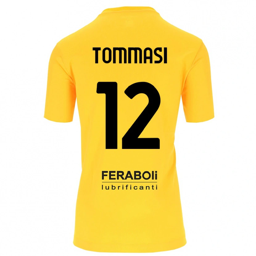 Danxen Dzieci Francesco Tommasi #12 Żółty Czarny Koszulka Bramkarska 2025/26