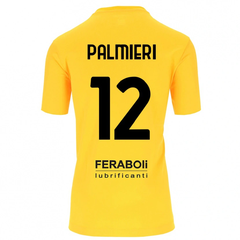 Danxen Dzieci Cristian Palmieri #12 Żółty Czarny Koszulka Bramkarska 2025/26