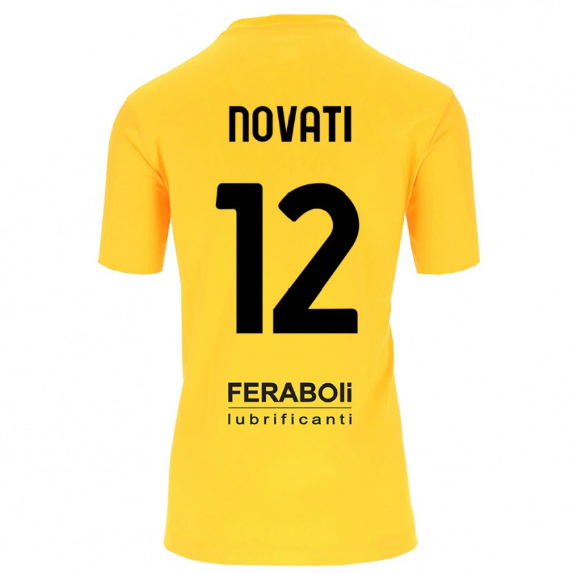 Danxen Dzieci Lorenzo Novati #12 Żółty Czarny Koszulka Bramkarska 2025/26