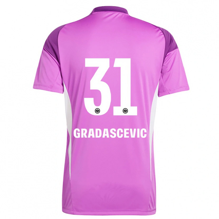 Danxen Dzieci Meris Gradascevic #31 Liliowy Biały Koszulka Bramkarska 2025/26