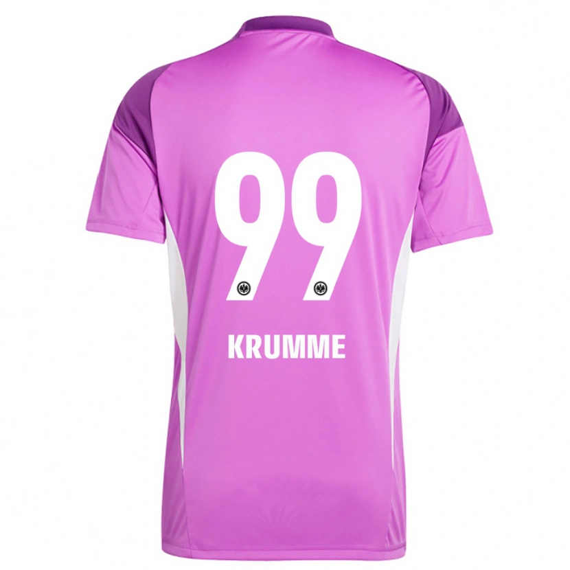 Danxen Dzieci Janne Krumme #99 Liliowy Biały Koszulka Bramkarska 2025/26