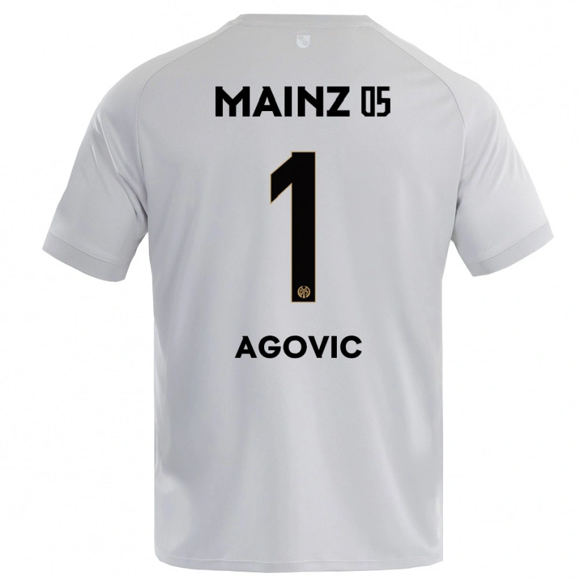 Danxen Dzieci Daris Agovic #1 Jasnoszary Niebieski Koszulka Bramkarska 2025/26