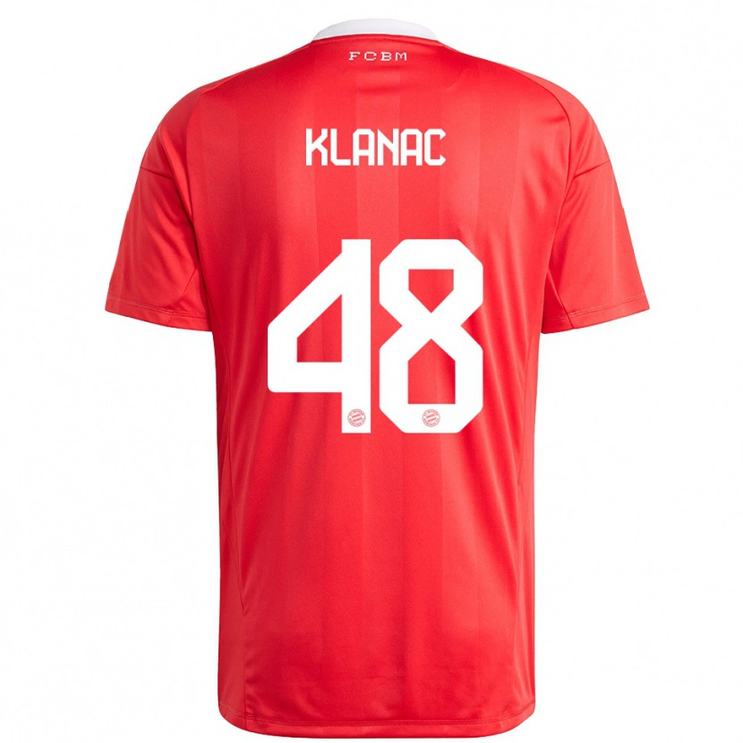 Danxen Dzieci Leon Klanac #48 Czerwony Biały Koszulka Bramkarska 2025/26