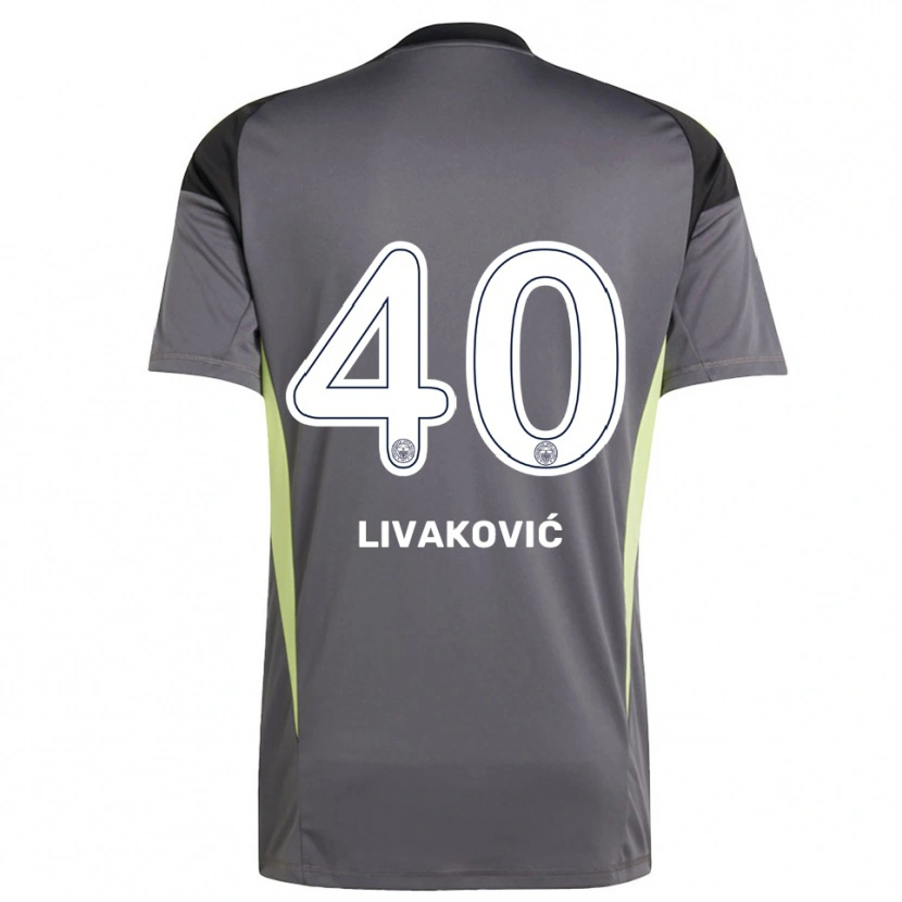 Danxen Dzieci Dominik Livakovic #40 Ciemnoszary Czarny Koszulka Bramkarska 2025/26