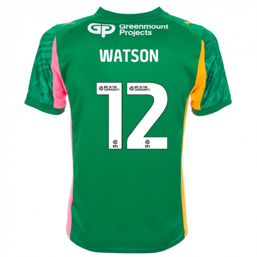 Danxen Męski Tom Watson #12 Zielono Różowo Pomarańczowy Koszulka Bramkarska 2025/26