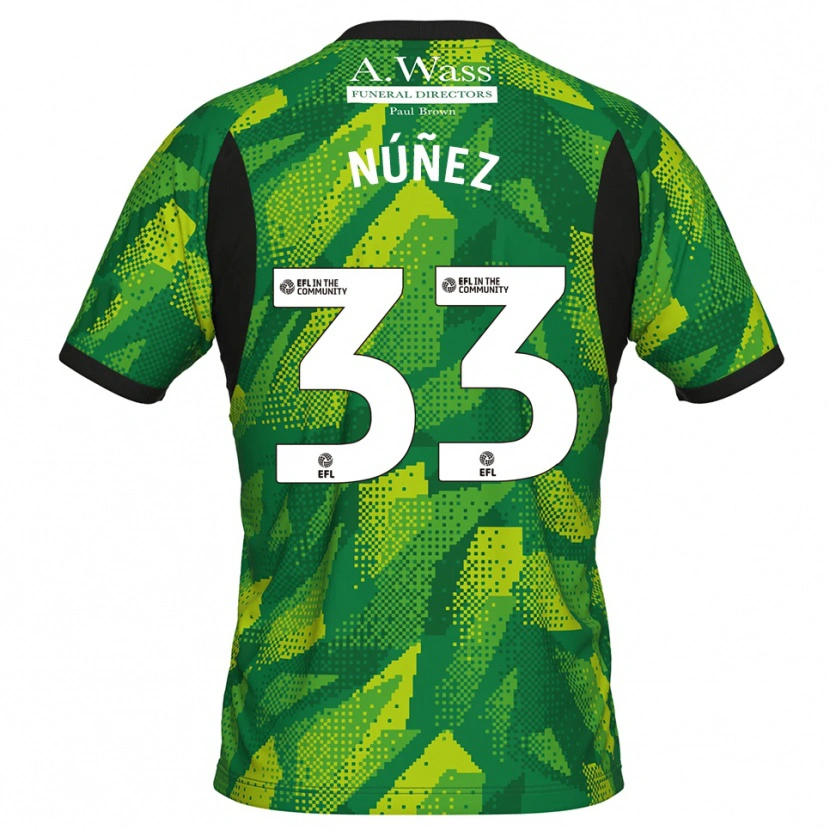 Danxen Męski Anthony Núñez #33 Czarny Zielony Koszulka Bramkarska 2025/26