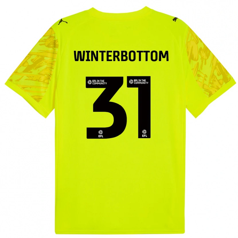 Danxen Męski Ben Winterbottom #31 Czarny Żółty Koszulka Bramkarska 2025/26