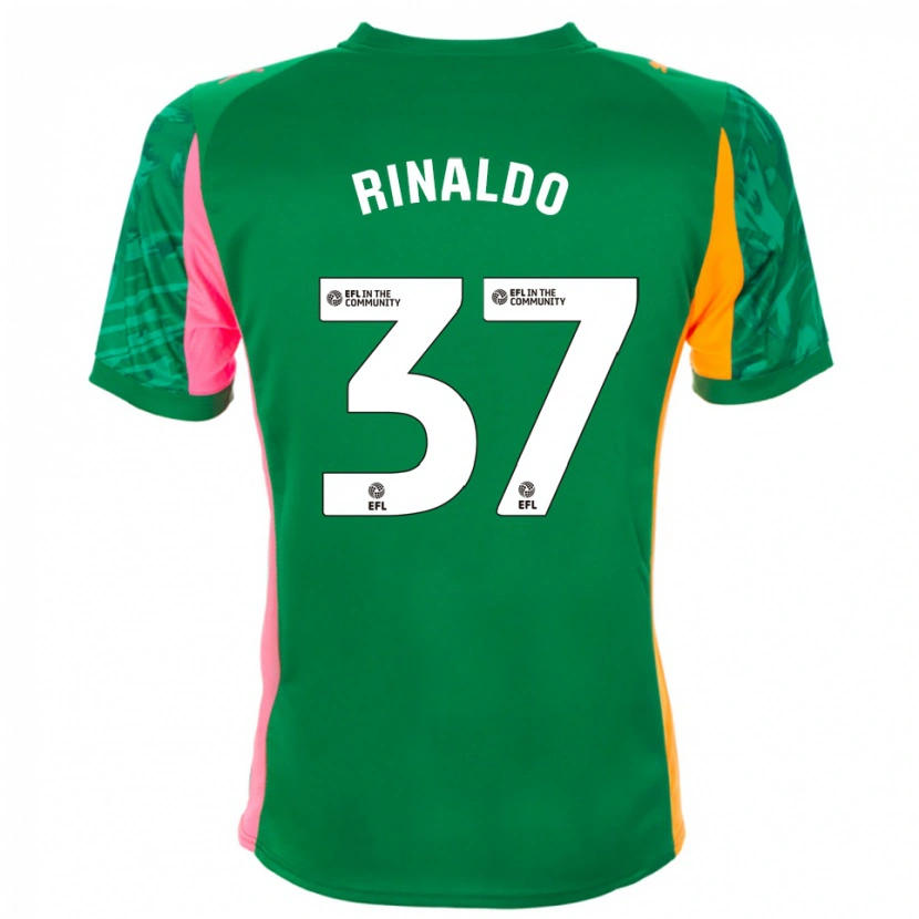 Danxen Męski Ashton Rinaldo #37 Zielono Różowo Pomarańczowy Koszulka Bramkarska 2025/26