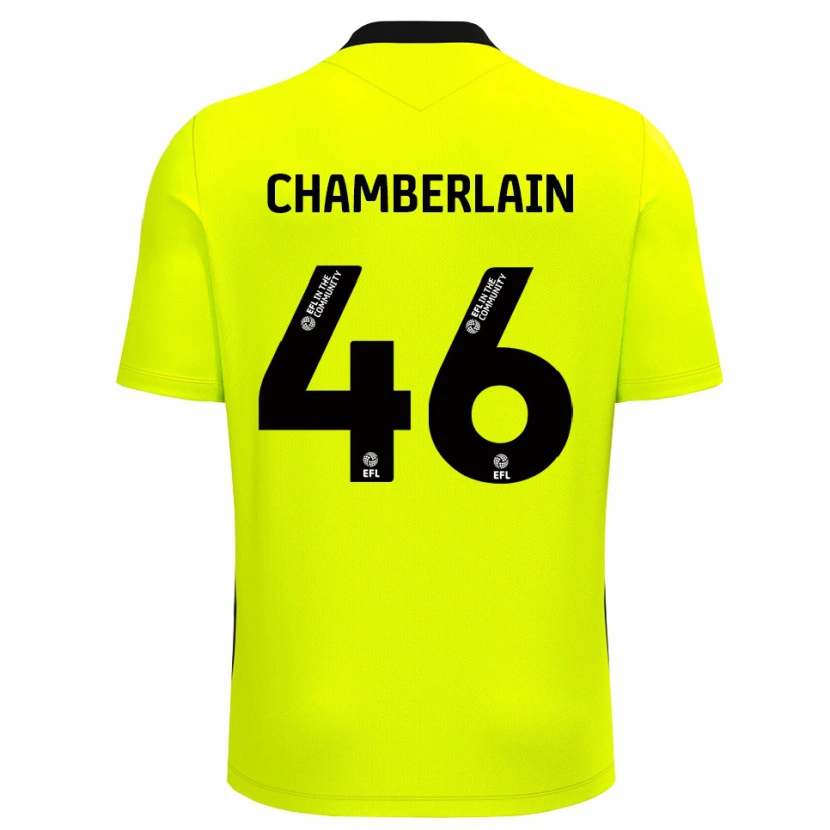 Danxen Męski Harrison Chamberlain #46 Czarny Żółty Koszulka Bramkarska 2025/26