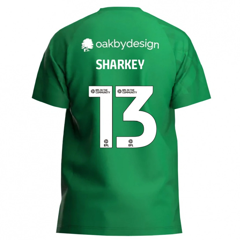 Danxen Męski Toby Sharkey #13 Zielono Biały Koszulka Bramkarska 2025/26