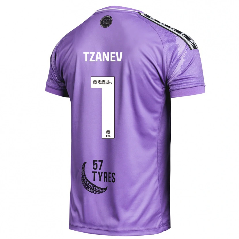 Danxen Męski Nik Tzanev #1 Jasny Fiolet Koszulka Bramkarska 2025/26