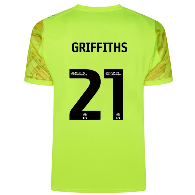 Danxen Męski Harry Griffiths #21 Fluorescencyjna Zieleń Koszulka Bramkarska 2025/26