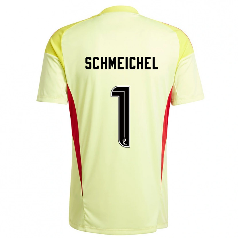 Danxen Męski Kasper Schmeichel #1 Czerwono Żółty Koszulka Bramkarska 2025/26