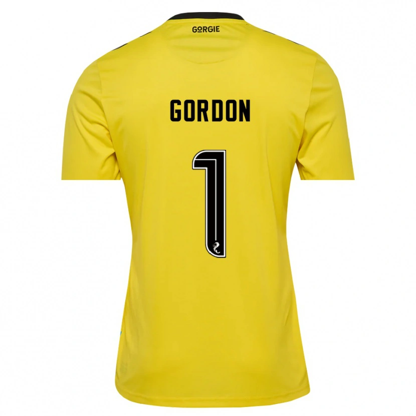 Danxen Męski Craig Gordon #1 Czarny Czerwono Żółty Koszulka Bramkarska 2025/26