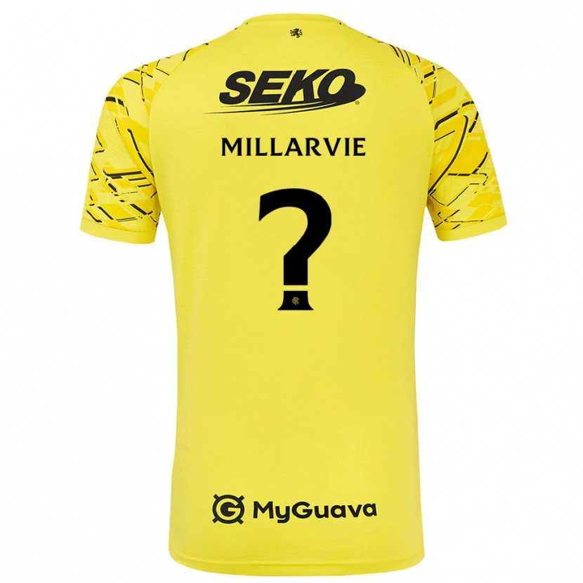 Danxen Męski Jaden Millarvie #0 Czarny Żółty Koszulka Bramkarska 2025/26