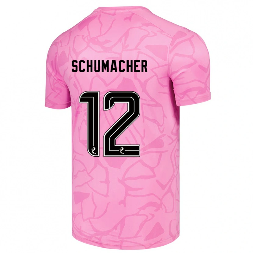 Danxen Męski Noa Schumacher #12 Czarny Różowy Koszulka Bramkarska 2025/26