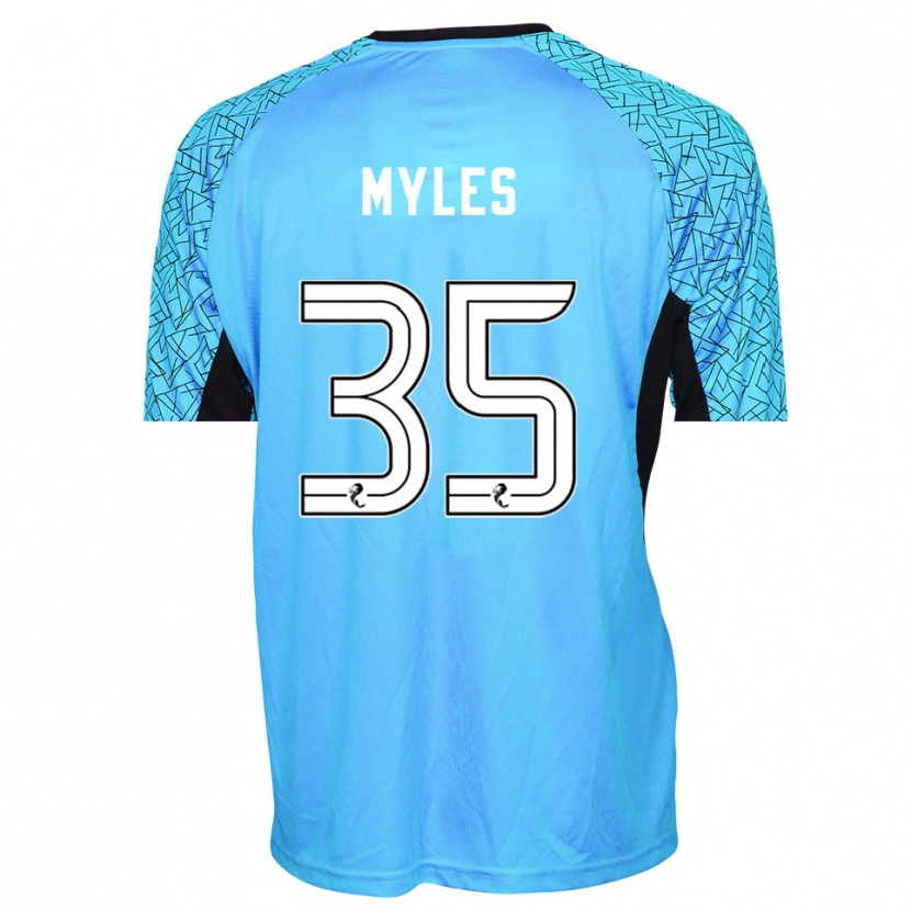 Danxen Męski Evan Myles #35 Czarny Niebieski Koszulka Bramkarska 2025/26
