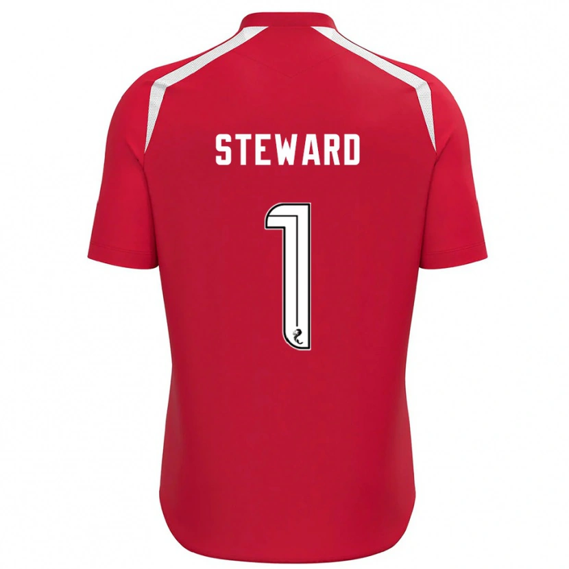 Danxen Męski Toby Steward #1 Biało Czerwony Koszulka Bramkarska 2025/26