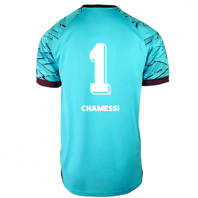 Danxen Męski Ian Chamessi #1 Błękitny Fioletowy Koszulka Bramkarska 2025/26