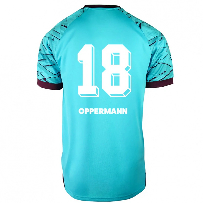 Danxen Męski Leo Oppermann #18 Błękitny Fioletowy Koszulka Bramkarska 2025/26