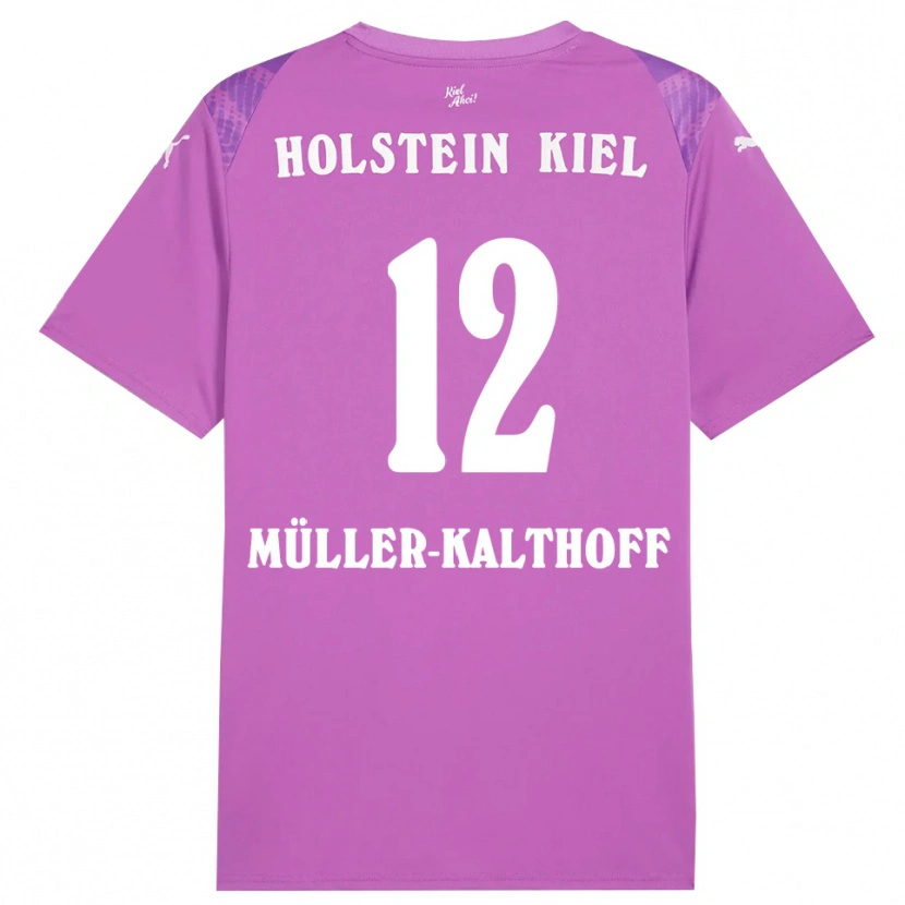 Danxen Męski Henrie Müller-Kalthoff #12 Fioletowy Biały Koszulka Bramkarska 2025/26