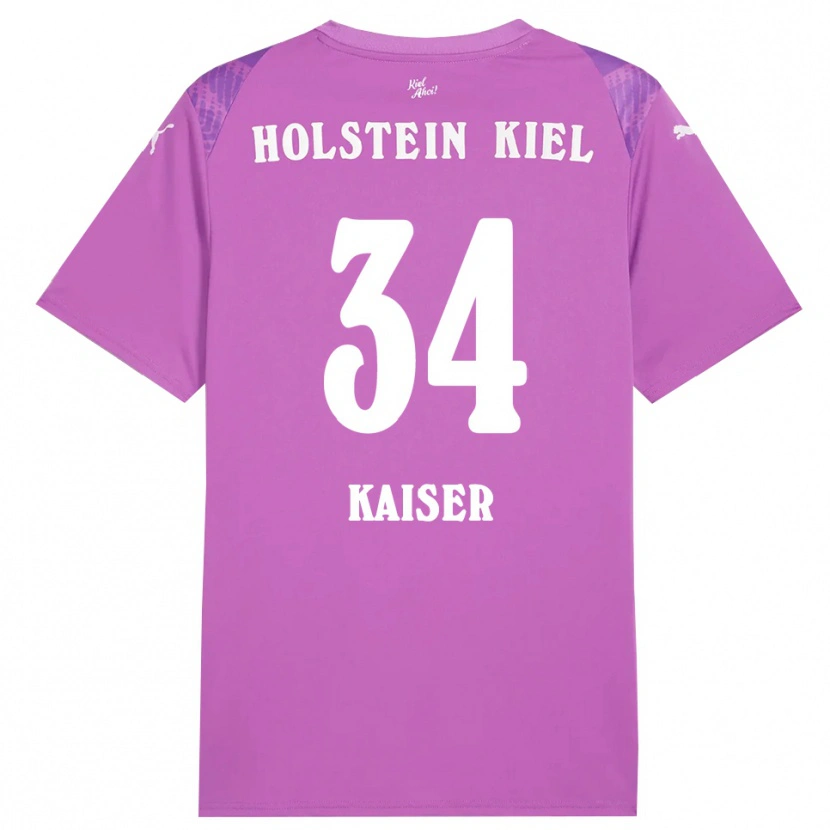 Danxen Męski Konstantin Kaiser #34 Fioletowy Biały Koszulka Bramkarska 2025/26