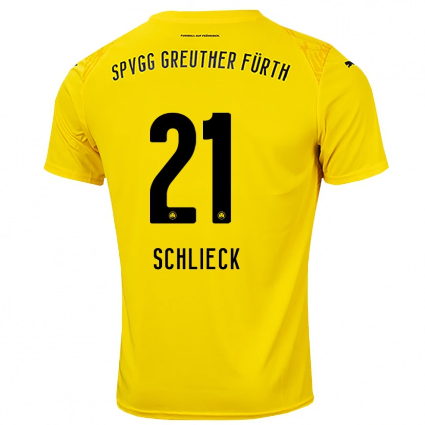 Danxen Męski Timo Schlieck #21 Żółty Czarny Koszulka Bramkarska 2025/26