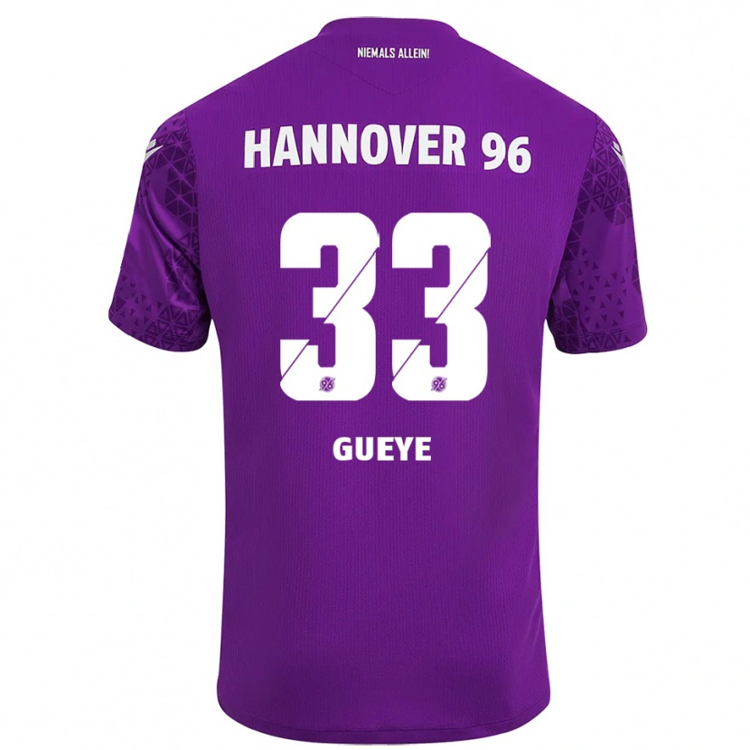 Danxen Męski Abdoulaye Gueye #33 Fioletowy Biały Koszulka Bramkarska 2025/26