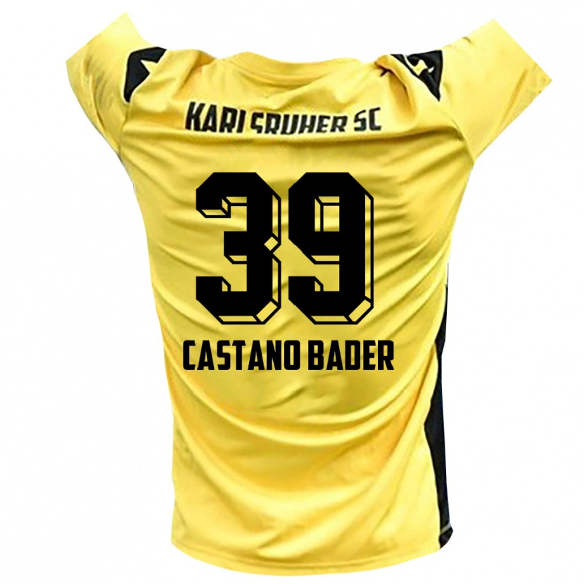 Danxen Męski Simeon Castano Bader #39 Żółty Czarny Koszulka Bramkarska 2025/26
