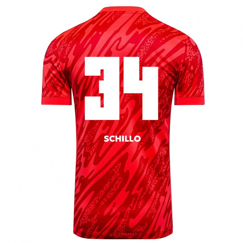 Danxen Męski Hannah Schillo #34 Czerwony Biały Koszulka Bramkarska 2025/26
