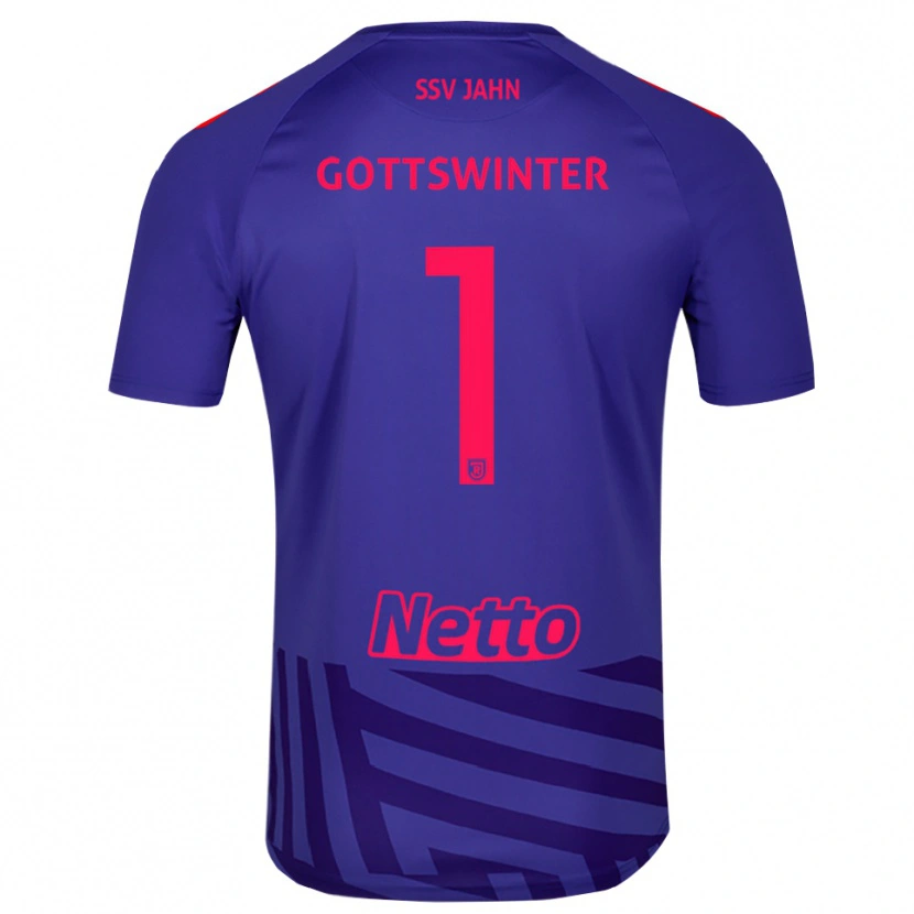 Danxen Męski Florian Gottswinter #1 Królewski Niebieski Czerwony Koszulka Bramkarska 2025/26