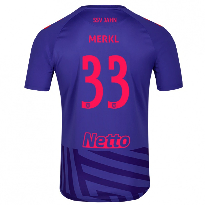 Danxen Męski Maurice Merkl #33 Królewski Niebieski Czerwony Koszulka Bramkarska 2025/26