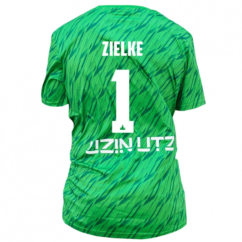 Danxen Męski Paul Zielke #1 Zielony Czerwony Koszulka Bramkarska 2025/26