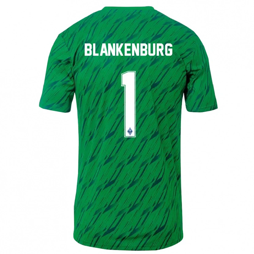 Danxen Męski Luca Blankenburg #1 Zielony Biały Koszulka Bramkarska 2025/26
