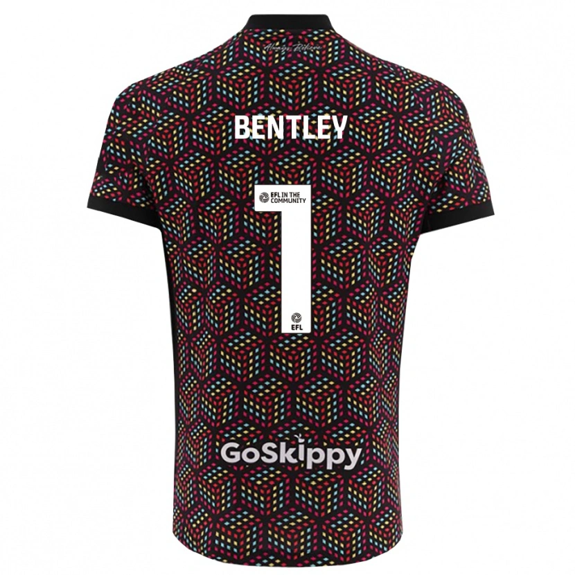 Danxen Męski Fran Bentley #1 Czarno-Biały Koszulka Bramkarska 2025/26