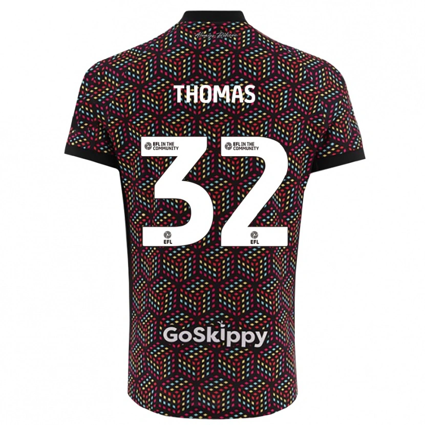 Danxen Męski Lewis Thomas #32 Czarno-Biały Koszulka Bramkarska 2025/26