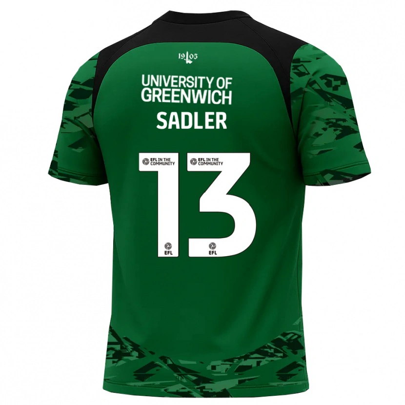 Danxen Męski Jude Sadler #13 Zielono-Czarny Koszulka Bramkarska 2025/26