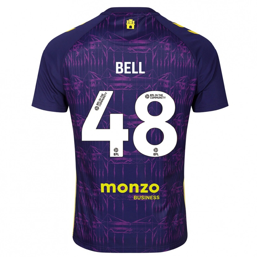 Danxen Męski Luke Bell #48 Fioletowo-Żółty Koszulka Bramkarska 2025/26
