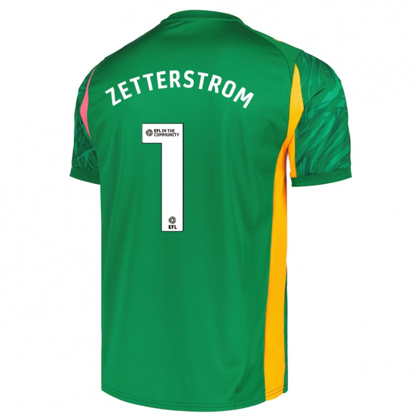 Danxen Męski Jacob Widell Zetterström #1 Zielono-Różowy Koszulka Bramkarska 2025/26