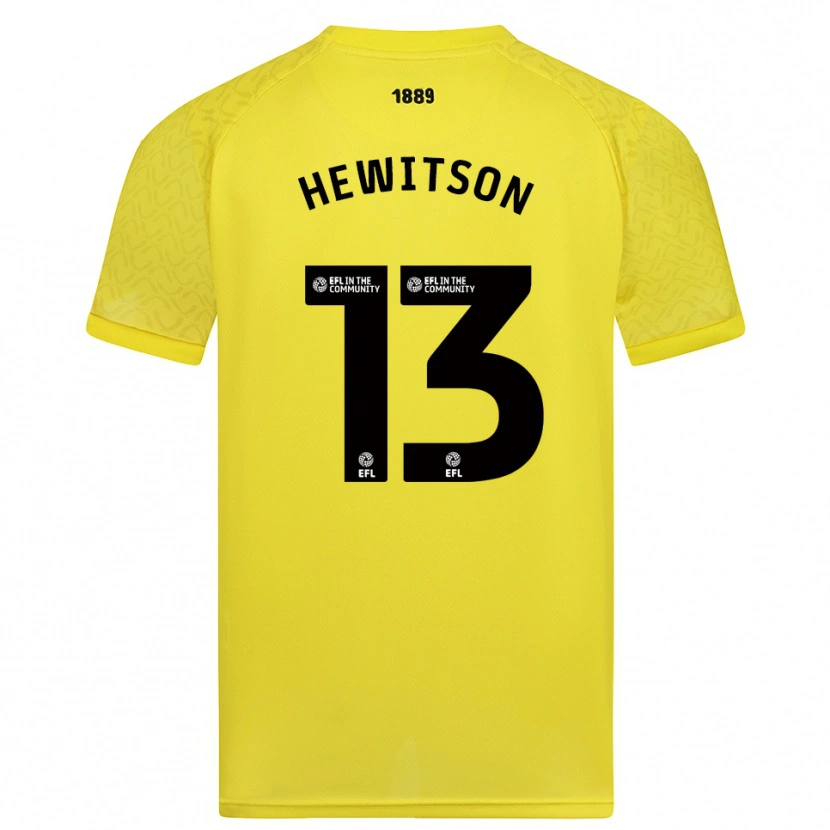Danxen Męski Coby Hewitson #13 Żółto-Czarny Koszulka Bramkarska 2025/26