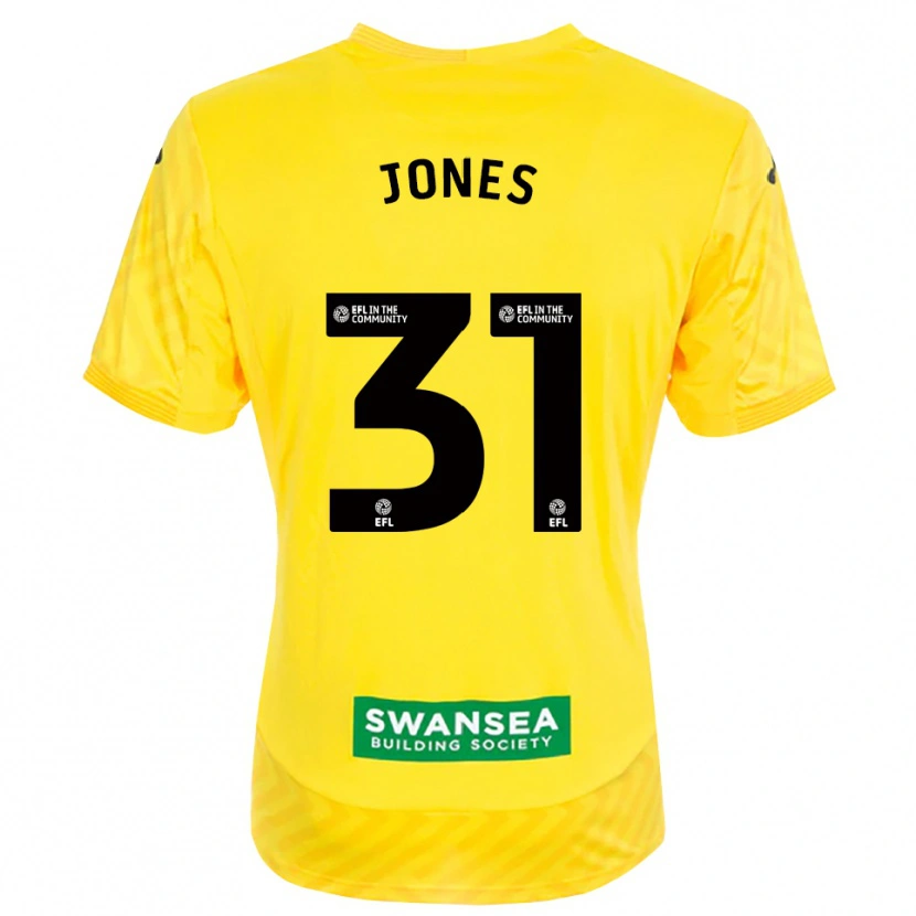 Danxen Męski Verity Jones #31 Żółty I Czarny Koszulka Bramkarska 2025/26