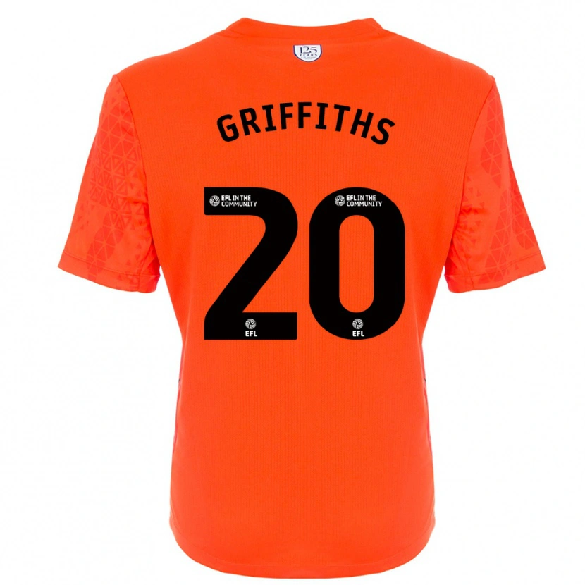Danxen Męski Josh Griffiths #20 Czarno-Pomarańczowy Koszulka Bramkarska 2025/26