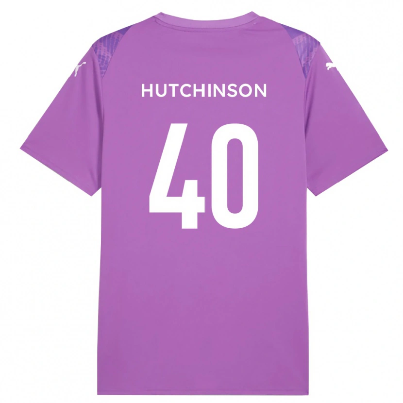 Danxen Męski Luke Hutchinson #40 Średni Fioletowy Koszulka Bramkarska 2025/26