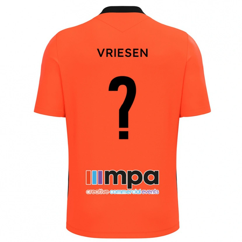 Danxen Męski Fabian Vriesen #0 Pomarańczowy I Czarny Koszulka Bramkarska 2025/26