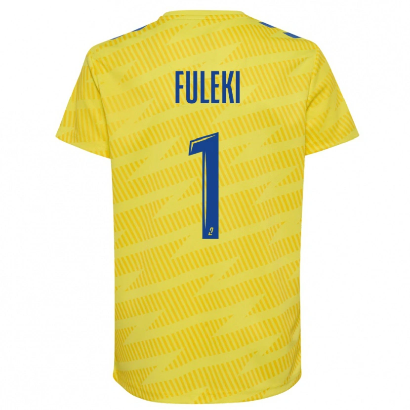 Danxen Męski Rafael Fuleki #1 Niebiesko-Żółty Koszulka Bramkarska 2025/26