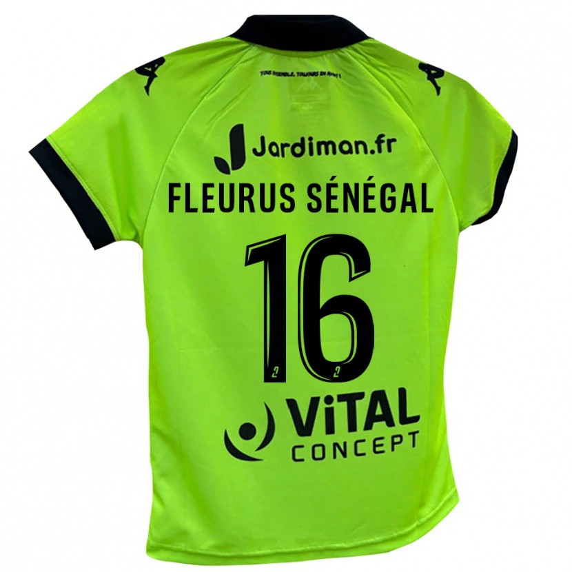 Danxen Męski Paul Fleurus Sénégal #16 Neonowy Zielony Koszulka Bramkarska 2025/26