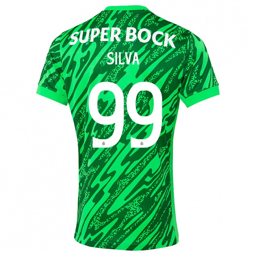 Danxen Męski Francisco Silva #99 Zielony Biały Koszulka Bramkarska 2025/26