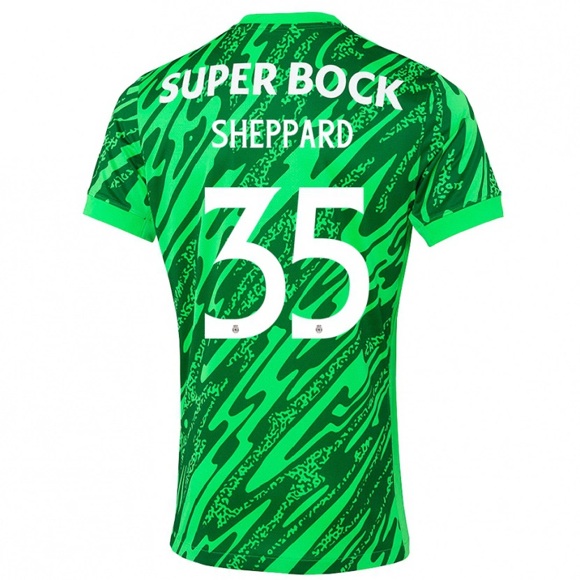 Danxen Męski Catriona Sheppard #35 Zielony Biały Koszulka Bramkarska 2025/26