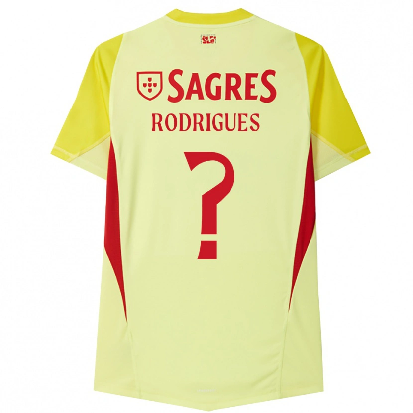 Danxen Męski Miguel Rodrigues #0 Żółty Czerwony Koszulka Bramkarska 2025/26