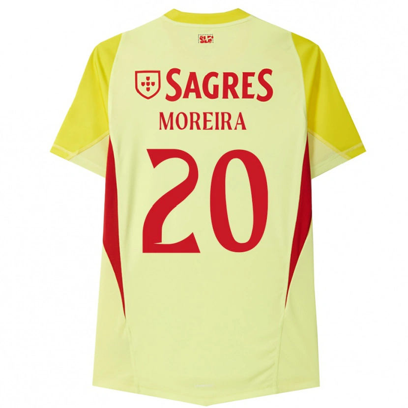 Danxen Męski André Moreira #20 Żółty Czerwony Koszulka Bramkarska 2025/26